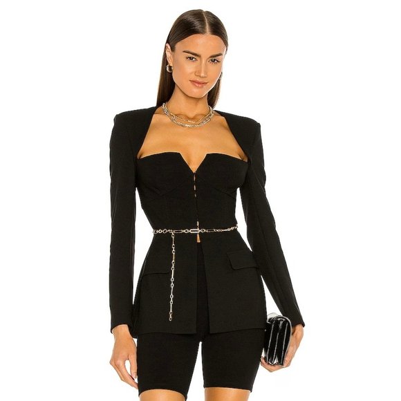 MISHA Vincenza Top Blazer Y2K Casual in Black sz Aus 6 US 2 - Picture 1 of 10